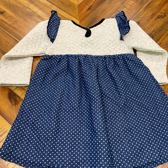 Miki Miette Quilted and Denim Polka dot Dress - Picture 5 of 5